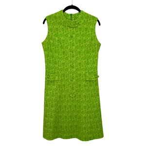 Vintage Green Gogo Mini Dress